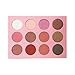 Kaidifangte Makeup Palette 12 Color Pink Matte Red Eyeshadow and Orange Shimmery Eye Shadow Palette Kit 11 Shimmer + 1 Matte DARK FREDOM EYESADOW