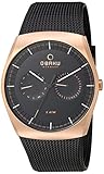Obaku Men's Quartz Stainless Steel Dress Watch, Color:Silver-Toned (Model: V176GMVBMB)