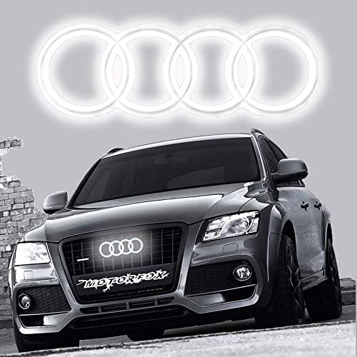 Motorfox Led Badge Emblem Logo Front Grill Illuminated Glow Light INCLUDING EASY CONNECTION KIT White A1 A3 A4 A5