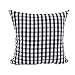 Hoplee Buffalo Check Pillow Cover Decorative Cushion Cover for Sofa, Black and White 18x18 inch,4 Pack