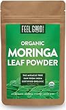 Organic Moringa Leaf Powder - 4oz Resealable Bag - 100% Raw From India - by Feel Good Organics