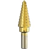 NEIKO 10184A Titanium Step Drill Bit Set | 1/4” to 3/4” | 9 Step Sizes | High Speed Steel