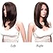Brown Synthetic Lace Front Wigs for Women Natural Hair Heat Resistant Fiber Hair Yaki Synthetic Straight Brown L Part (18 Inch, Brown)