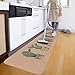 Kitchen Rugs,LEEVAN 2 PCS Vintage Microfiber Non-Skid/Slip Rubber Back Washable Doormat Floormat Area Rug Carpet (17