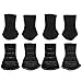 Furniture Socks, Outgeek 24 Pack Knitted Furniture Feet Socks Chair Leg Floor Protectors (Black)