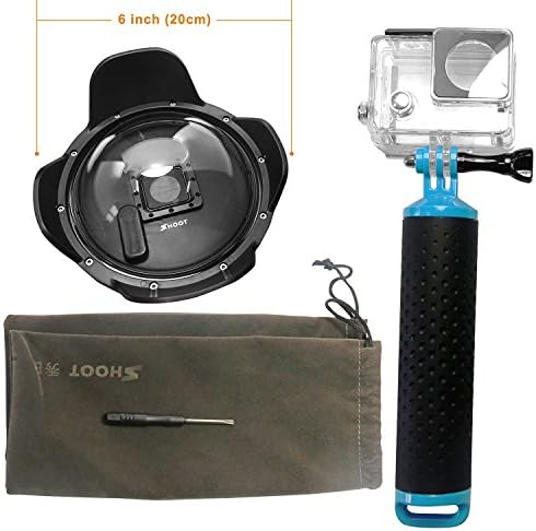 Snapsity 6" 2.0 Lens Hood Dome Port Underwater HD Camera Cover Lens for Gopro Hero 3+ 4