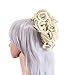 SWACC Short Messy Curly Dish Hair Bun Extension Easy Stretch hair Combs Clip in Ponytail Extension Scrunchie Chignon Tray Ponytail Hairpieces (Beige/Blonde Mixed-24T613#)thumb 3