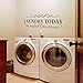 TOARTi Laundry Today or Naked Tomorrow Laundry Room Wall Decal Funny Laundry Sticker Quotes Wall Decorations Black 22.8” X 7.9”