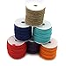 Jute Package Twine WINOMO 164FT DIY Hemp Cord Colored Macrame Jewelry Spool Stringing Twine (Orange)
