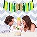 ZITA ELEMENT 1st Birthday Decorations Dinosaur First Birthday Party Supplies for Baby Boys and Girls Includes High Chair Banner, Crown, Dinosaur Cake Topper