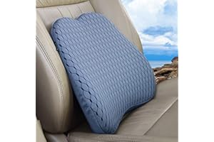 XINJUN Memory Foam car Lumbar Support Pillow - Memory Foam Back Cushion - Used for car Seats, Office Chairs, recliners, Sofas, etc. (Gray)