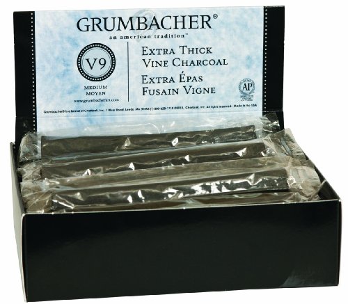 UPC 014173380906, Grumbacher Vine Charcoal, Jumbo Medium, 25/Box