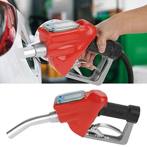 1PC Digital Fuel Oil Gasoline Nozzle Gun Fuel Delivery Gun Diesel Petrol Oil Delivery Gun Diesel Petrol Oil Nozzle Dispenser with Flow Meter