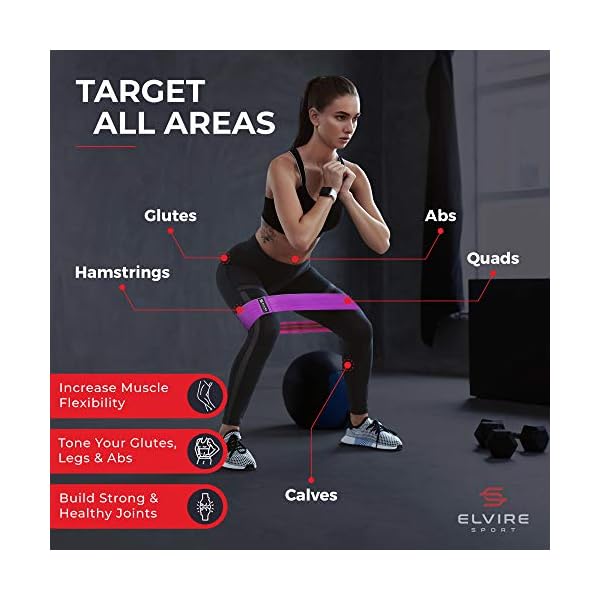 ELVIRE-Resistance-Bands-Booty-Bands-3-Pack-Fabric-Resistance-Bands-Set-for-WomenMen-Exercise-Bands-for-Glutes-Hips-and-Legs-Fitness-Ideal-for-Home-Gym-Training-and-Sport ELVIRE Fabric Resistance Bands for Working Out | Exercise Bands Resistance Bands Set of 3 | Booty Bands for Women…