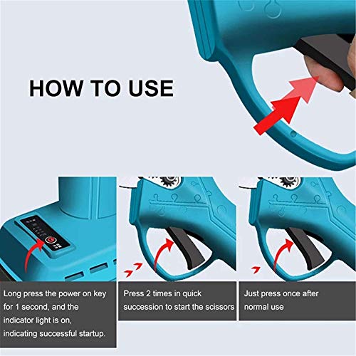 ZTMN Professionelle Schnurlose Elektrische Astschere Mit 2 Wiederaufladbaren 2-Stunden-Lithiumbatterie-Astscheren, 30 Mm… – Bild 6