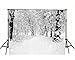 10x6.5 ft White Accumulated Snow Woods Christmas Photography Backdrop Photo Background