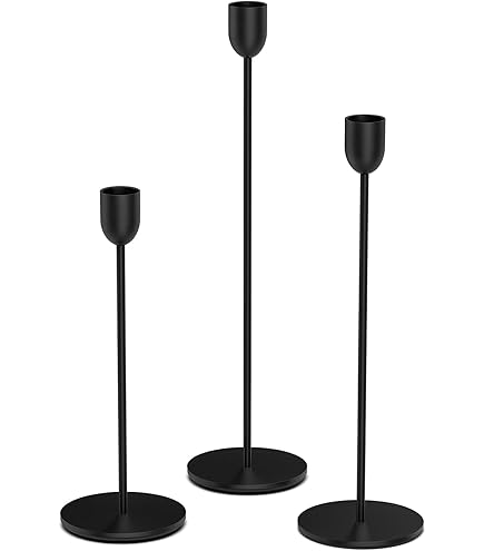 Candelabros Nuptio Portavelas Negros Para Centro De Mesa: 3 | Cuotas
