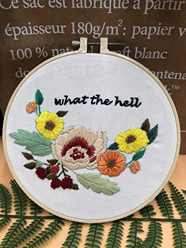 image for Louise Maelys Flower Embroidery Kit for Beginner Hand Embroidery Start