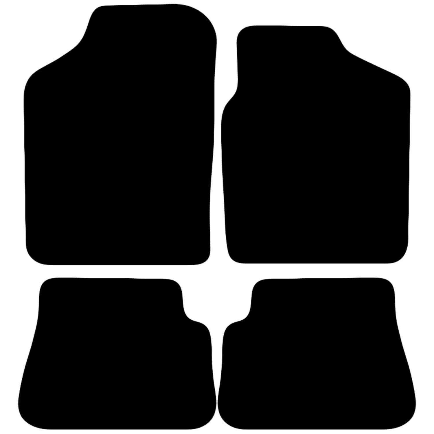 Carsio Carpet Car Mats For Kia Picanto 2004 2010 4 Piece Set Tailored Fit Floor Mat Complete Accessory Black Custom Fitted - All Weather, Anti-Slip Backing & Black Trim