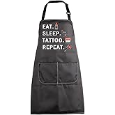 Tattoo Apron Tattoo Artist Gift Funny Eat Sleep Tattoo Repeat Tattooing Apron Tattoo Gift for Tattoo Lover Tattoo Master Gift