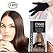 CCbeauty 2Pcs Hair Dye Gloves Reusable Heat Resistant Gloves 3 Finger Mittens for Hair Styling,Curling Wand and Flat Iron, Black,S/19CM
