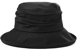 Comhats Rain Hat for Women Waterproof Wide Brim Sun Hats for Ladies UV Protection Summer Bucket Hats Beach Packable 55-62CM