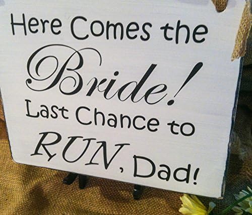 Rustic Wedding Sign, Here Comes the Bride, Flower Girl or Ring Bearer Sign