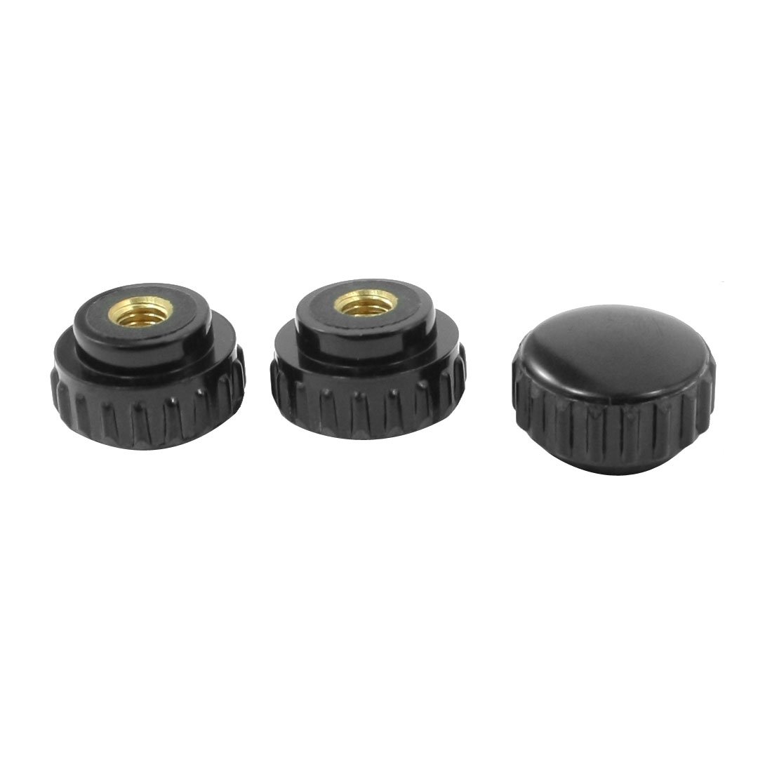 sourcingmap 6mm Dia Female Thread 20mm Diameter Head Knurled Knobs 3 Pcs