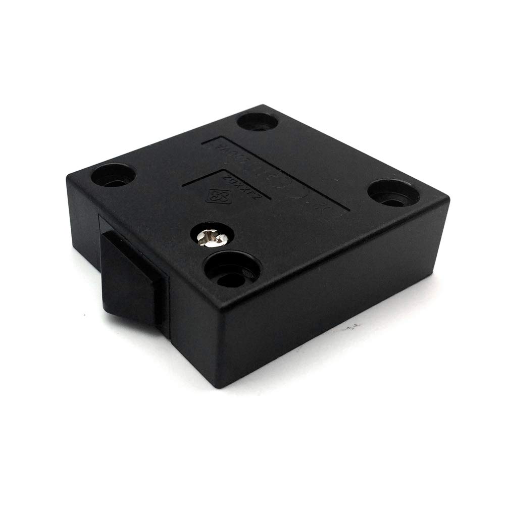 FUJIE Cabinet Switch Recessed Momentary Contact Automatic Switch for Closets Furniture Door Switches Pushed Off Black