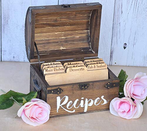 Personalized Recipe Card Box - Personalized Gift - Rustic Home Decor - Recipe Holder - Recipe Box - Recipe Card Box - Wood Recipe Box - Recipe Box With Wooden Dividers Option
