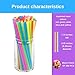 Plastic drinking disposable cocktail colored eco kids straws for soda juice coffee hot drinks and tea use for holiday birthday party bulk pack of 250 pcs