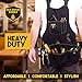 Teutonic Tools Gardening Work Apron - Lightweight 1200D Oxford Fabric - Adjustable Straps Up To XXL - 15 Pockets Combo - EXTRA Items Small Tool Bag - Wrench Keychain, FREE eBook