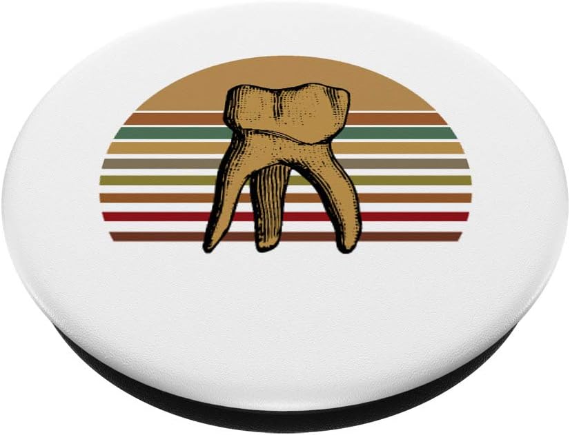 Retro Dentist Dentistry Student Dental Humor Teeth Smile PopSockets Grip and Stand for Phones and Tablets - Image 3