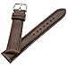 WOCCI 21mm Watch Band - Vintage Leather Watch Strap Dark Brown (Tone on Tone Stitching)