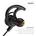 Phaiser BHS-750 Bluetooth Headphones Runner Headset Sport Earphones with Mic and Lifetime Sweatproof Guarantee - Wireless Earbuds for Running, Blackout