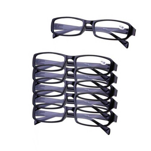 Lily Garden 6 Pairs Reading Glasses Black Full Frame (4.0)