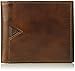 Guess Men's Leather Slim Bifold Wallet, tan One Size