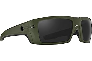 SPY Optic Happy Boost Rebar ANSI, Rectangular Wrap Sunglasses, Color and Contrast Enhancing Lenses