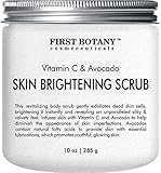 Vitamin C & Avocado Skin Brightening Scrub 10 oz - the BEST Revitalizing body scrub and exfoliator- Infuses skin with Vitamin C and Avocado to help diminish the appearance of skin imperfections