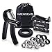 IMENSEAS Hand Grip Strengthener 6 Pack, Grip Strength Tester Trainer, Hand Grip Strengthener Adjustable Hand Gripper, Finger Stretcher Resistance Extensor Bands, Grip Strength Ring, Stress Ball