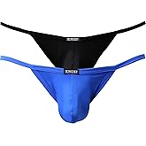 iKingsky Men's Pouch Thong Underwear Sexy Low Rise Bulge Underwear