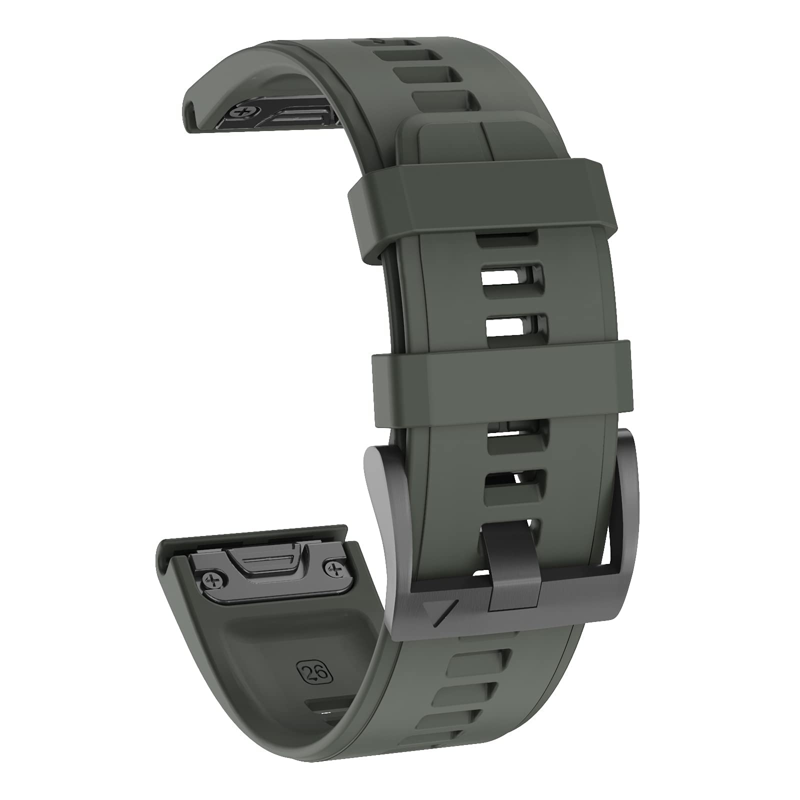 OVERSTEP for Fenix 5X, 26mm Soft Silicone Strap Replacement Wristband for Fenix 7X/Fenix 5X /Fenix 5X Plus/Fenix 6X/Fenix 6X Pro/Fenix 3/Fenix 3 HR