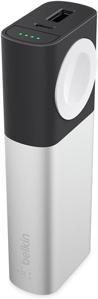 Belkin iPhone + Apple Watch用 モバイルバッテリー Series 6 / 5 / 4 / 3 / 2 / 1 / SE 対応 MFi認定 6700mAh Valet Charger Power Pack F8J201BTSLV-A