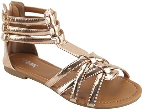 ANNA Mavis-7 Women Buckle Zip Gladiator Sandal