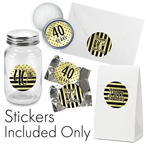 Black-and-Gold-40th-Birthday-Party-Favor-Labels-175-in-Shiny-Foil-40-Stickers