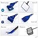 Houkr 6 in 1 Aquarium Fish Tank Cleaning Tool Set，Fishing Net + Gravel Rake + Plant Fork + Scraper + Sponge Brush Glass Extensible Long Handle Fish Tank Telescopic Cleaning Tools for Aquariumthumb 4