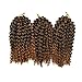 8 inch Marly Braid Ombre Braiding Hair T1B/30 synthetic Crochet Braids Marlibob Kinky Curly Crochet Hair 6 packs/lot Crochet Curly Braids Hair