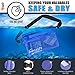 Full Face Snorkel Mask 180° Panoramic View For Adults And Kids. Perfect Vacation Snorkeling Set With XL Snorkel For Easy Breath. Anti Fog And Anti Leak Design And Larger Viewing Area. Lagoon Blue S/M