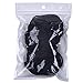 TecUnite 200 Pieces Elastics Hair Ties Ponytail Holders 4MM Rubber Bands for Hair Pain-Free Head Accessories for Women Men(Black)