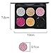 Glitter Eyeshadow Palette, YHMWAX 6 Color Shimmer Ultra Pigmented Makeup Eye Eyeliner Cosmetic Eye Shadow Diamond Shiny Shimmer, Silky Smooth & Long Lasting (EFK01)